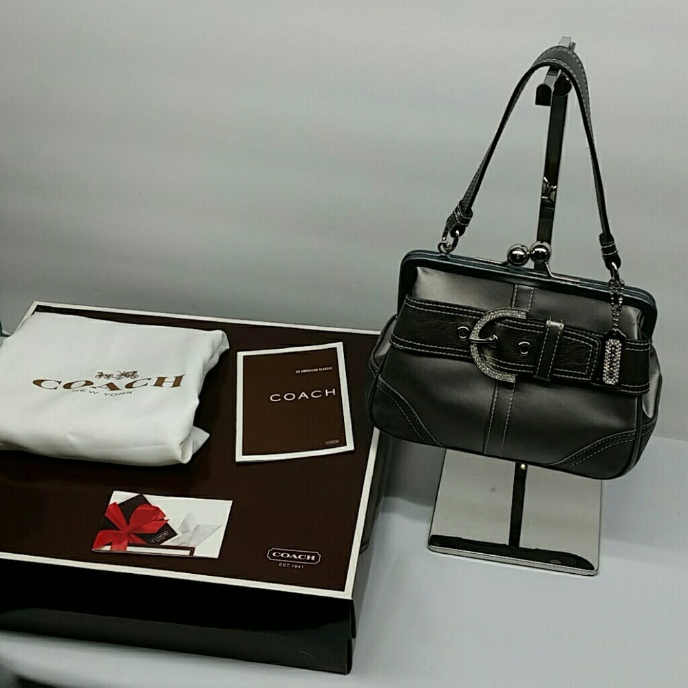 PRICE FIRM COACH  FRAMED PAVE RHINESTONE  BAG